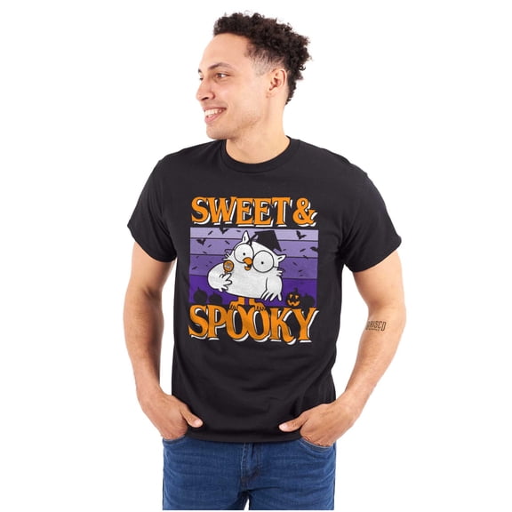 Tootsie Owl Sweet Spooky Halloween Men's Graphic T Shirt Tees Brisco Brands S