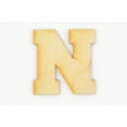 thumbnail image 1 of 1 Pc, 4 Inch X 1/4 Inch Thick Collegiate Font Wood Letters N Easy To Paint Or Decorate For Indoor Use Only, 1 of 2