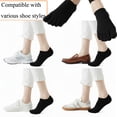 thumbnail image 5 of 5Pairs Women Toe Socks Five Toe Cotton Socks Ankle Sock with Toes Separated for Women Athletic Running, 5 of 6