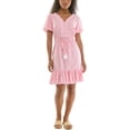 thumbnail image 2 of Split Neck Embroidered Poplin Dress, 2 of 6