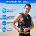 thumbnail image 4 of Adult Swim Vest Life Jacke, Women Men Float Jacket with Adjustable Straps & Secure Buckle for Boating Fishing Kayaking Beach Pool Water Sports, 4 of 12