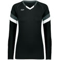 thumbnail image 4 of High Five 3XL Ladies TruHit Tri-Color Long Sleeve Jersey Black/Graphite/White 342242, 4 of 5