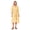 Gold, variant on Women's Floral Tie Neck Lantern Sleeve Midi Dress 100% Rayon Fabric for Effortless Everyday Chic and Stylish Weekend