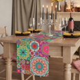 thumbnail image 2 of Table Runners 72 Inches Long Dress Scarves, Colorful Ethnic Farmhouse Kitchen Table Runner, Coffee Tablerunners, National Modern Geometric Red Green 18x72 Inch, 2 of 9