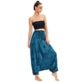 thumbnail image 2 of Previn Women's Boho Yoga Pants High Waisted Lightweight Yoga Loose Soft Hippie Harem Pants Indian Bohemian Dance Beach Pants A01204 Small-Large, 2 of 5