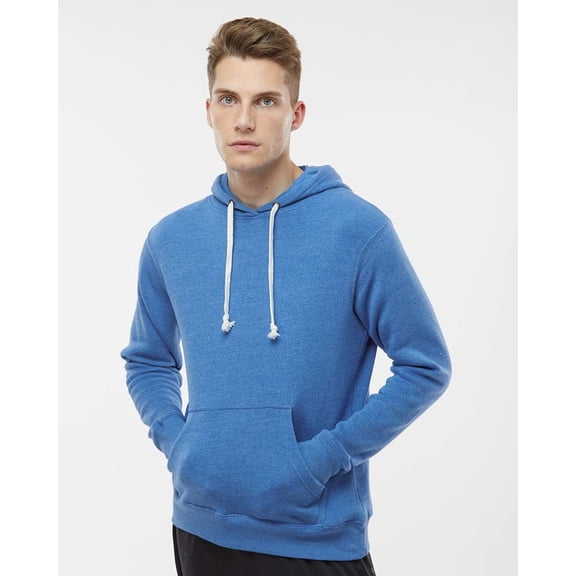 Triblend Men's Pullover Fleece Hood Royal Triblend Sweater