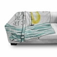 thumbnail image 3 of Sailboat Soft Flannel Fleece Throw Blanket, Let Your Dreams Set Sail Message Ogee Patterned Watercolored Waves, Cozy Plush for Indoor and Outdoor Use, 50" x 70", Sky Blue Yellow, by Ambesonne, 3 of 6