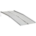 thumbnail image 1 of Silver Aluminum Folding Wheelchair Ramp - 6ft Portable Threshold Ramp for Home, Scooter, Steps & Doorways - Durable Mobility Aid, 1 of 7