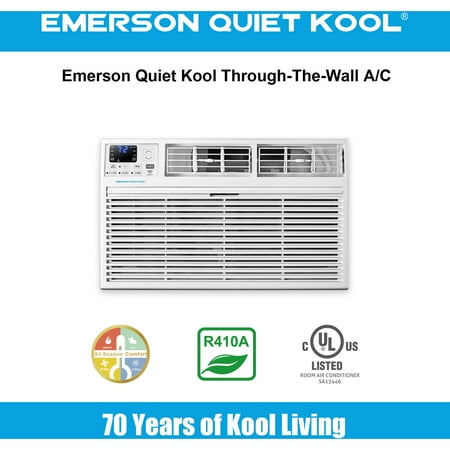 Emerson Quiet Kool 10,000 BTU 230-Volt Through-the-Wall Air Conditioner with Wi-Fi and Heater