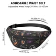 thumbnail image 3 of Fanny Pack Halloween Colorful Spooky Elements Waist Pack Bag,Running Cross Bag,Waterproof Large Fanny Packs for Women Men for Travel Running Hiking Cycling, 3 of 6