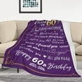 thumbnail image 2 of 60th Birthday Gifts for Women Blanket - Happy 60 Birthday Gifts for Mom or Wife - 1962 Birthday Gift Ideas for Women - Gifts for 60 Year Old Woman - Cozy & Soft Flannel Throw Blanket 60 x 50 inch, 2 of 6