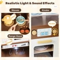 thumbnail image 4 of Costway Corner Play Kitchen with Lights & Sounds Wooden Toy Kitchen Set Storage for Ages 3+ Brown, 4 of 10