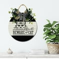 thumbnail image 5 of Beware Of Attack Cat Sign Front Door Porch Decorations, Round Rustic Wood Hanging Sign for Farmhouse Porch Outdoor Home Holiday Front Door Sign Decor, 5 of 5