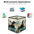 thumbnail image 2 of Sea Lion Foldable Cube Organizer with Handle, 10.8"x10.5"x10.6", Large Capacity Storage Bins Organizer Bins Toy Box, 2 of 6