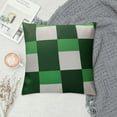thumbnail image 2 of GOSMITH  Christmas Decorative Plaid Throw Pillow Covers Classic Checker Pillowcases Retro Cushion Cases for Sofa Outdoor Waterproof Patio Garden Green and White, 2 of 5