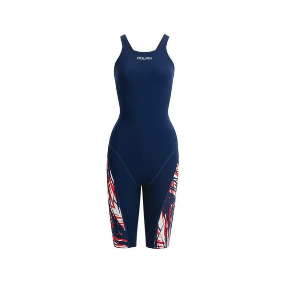 Dolfin FirstStrike Entry Level Female Knee Suit (20, Limited Edition Patriotic Navy)