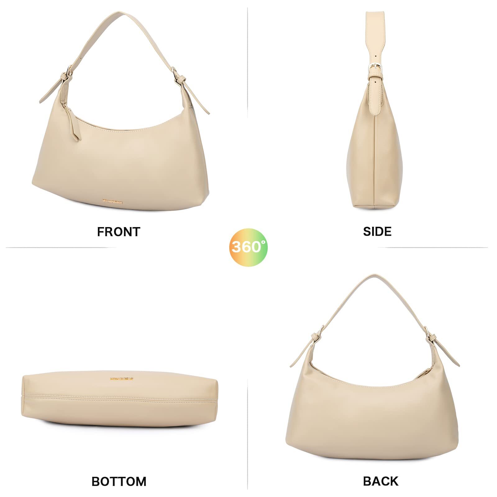 Montana West Hobo Bags for Women Shoulder Trendy Purses Leather Clutch Purse and Handbags, Tan