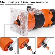 THINKWORK Compact Wood Router | 6.5-Amp 1.25HP Palm Router with 15-Piece 1/4 Router Bits Set & Accessories | 30000 RPM for Wood Trimming, DIY & Professional Projects