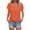 Orange, variant on yillto Women's Casual V Neck T Shirts Summer Cap Short Sleeve Fashion Loose Solid Color Tops Tee