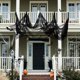 thumbnail image 1 of Tela de decoración de Halloween de miedo, 76 x 200 cm, decoración de Halloween de gasa negra, tela de decoración de Halloween horrible para puerta de escaleras de techo de casa embrujada, 1 of 2