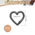 thumbnail image 2 of Uxcell Heart Keychain Clip, Heart Key Ring Snap Hook Clip Zinc Alloy Trigger Spring Buckle Black 1.02" x 0.71", 2 of 7