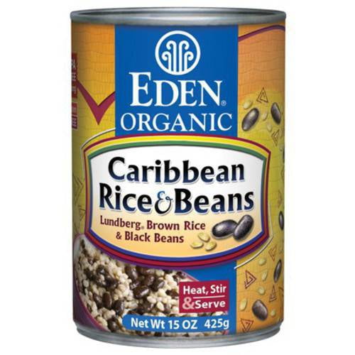 Eden Caribbean Rice & Black Beans, Organic, 15 Ounce (Pack of 6) by