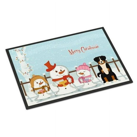 Merry Christmas Carolers Appenzeller Sennenhund Door Mat
