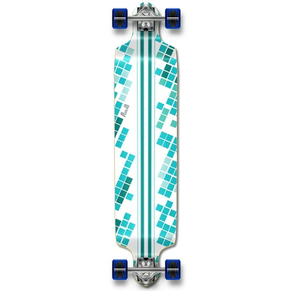 Yocaher Drop Down White Digital Wave Longboard Complete
