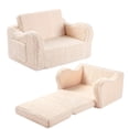 thumbnail image 1 of Sillas para niños MOMCAYWEX Sofá sherpa suave 2 en 1 para niños pequeños, 1 of 8
