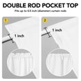 thumbnail image 7 of ZOPZO Blackout Door Curtain for Glass Doors, 1 Panel, White, 36W x 40L Inch, Thermal Insulated Privacy with Dual Rod Pockets & Adjustable Tieback, 7 of 7