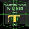 thumbnail image 4 of Nivel láser profesional omnidireccional 4D, herramienta de nivelación láser de 16 líneas, autonivelación de Rayo verde de 4 × 360°, 4 of 8