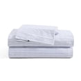 thumbnail image 1 of Sheet Set Tommy Hilfiger Cotton Percale Monogram Stripe Blue, 1 of 8