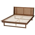 thumbnail image 4 of Baxton Studio Aveena Mid-Century Modern Walnut Brown Finished Wood Queen Size Platform Bed, 4 of 9