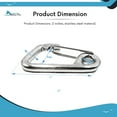 thumbnail image 6 of MARINE CITY Carabiner Spring Snap Hook  316 Stainless Steel, Rustproof, Lightweight, 2" for Keys, Water Bottles, RVs, Boats, Camping, Hiking Pack of 1, 6 of 7