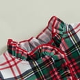thumbnail image 6 of Cjfdfy Toddler Little Girls Christmas Nightgowns Outfit Holiday Plaid Dress With Red Ribbon Bow Ruffle Long Sleeve Pajamas Cute Kids Christmas Fall Winter Outfit, 6 of 9