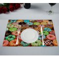 thumbnail image 1 of EREHome Colorful Donuts Backgroundh Placemat Table Mat 12x18 inches,Set of 2, 1 of 1