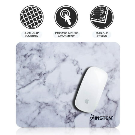 Desk Pad Map Insten Laptop Mouse Pad with Nonskid Rubber Base Marble Patterned Waterproof Coating Mousepad Mat for Computer Desk PC Gaming (8.6 inch x 7 inch) ()
