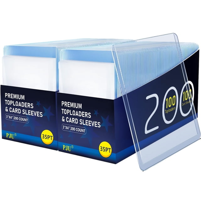Top Loaders con mangas para tarjetas, 400 quilates, más 200 unidades, mangas suaves, PJU