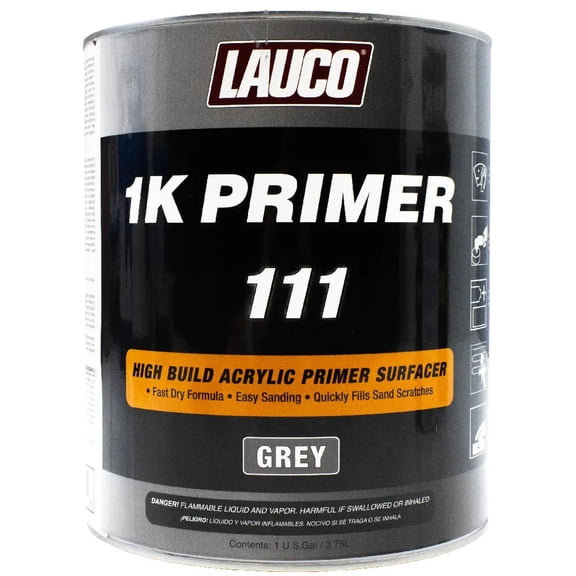 Lauco 1K High Build Gray Acrylic Primer Surfacer, 1 Gallon