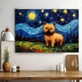 thumbnail image 3 of Norwich Terrier Dog Watercolor Starry Night Van Gogh Painting Kits, Painting Watercolor Canvas, Canvas Suitable for Room Decor Cafe Decor Or Gift for Friends, 3 of 4