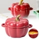 thumbnail image 1 of ¡Liquidación! Recipientes para almacenar alimentos Lssam, cuencos de calabaza para horno, ollas de cerámica con forma de calabaza para cocinar, olla holandesa de calabaza con tapa, mini tazones de, 1 of 8