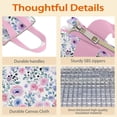 thumbnail image 4 of Pioneer Flower Floral Print Pattern Insulated Lunch Bag for Women & Adults,Large Portable Soft Cooler Lunch Bag,Thermal Food Storage Tote with Pearl Cotton,8.66L,8.75x5.75x9.5 Inch, 4 of 6