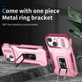 thumbnail image 2 of Allytech Shockproof Back Case for Apple iPhone 14 Plus, Military Grade Protective With Ring Holder Stand Compatible with Car Mount Anti-slip Hybrid Rugged Bumper Phone Cover for Men Boys -Pink, 2 of 8