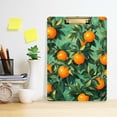 thumbnail image 2 of FORMRS Acrylic Clipboard with Low Profile Clip Standard A4 Letter Size, 12.5" x 9", Orange Tree Pattern, 2 of 8