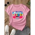 thumbnail image 1 of Camiseta de regreso a clases para niñas de 2.º grado. Camiseta roja con gráfico de aula y salpicaduras de pintura. Top de punto opaco para eventos escolares y fiestas de cumpleaños. Camiseta de cuell, 1 of 6