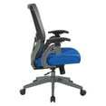 thumbnail image 2 of Gray Vertical Mesh Back Manager's Chair with Blue Mesh Fabric Seat, 2 of 3