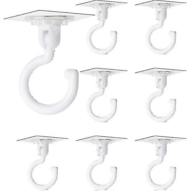 8 Pieces Transparent Hooks 360 De Rotating Hook Hook Ceiling Hooks Without Ing