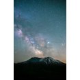 thumbnail image 2 of Probst, Greg 11x14 Black Ornate Wood Framed with Double Matting Museum Art Print Titled - The Milky Way rising above Mt St Helens-an active stratovolcano in Washington State-USA, 2 of 4