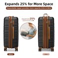 thumbnail image 3 of Oufan 5 piece Luggage Set Expandable Suitcase with TSA Lock & Spinner Wheels, ABS Hardside Suitcases with Duffel Bags & Wash Bag, 20/24/28IN, Black, 3 of 6