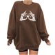 thumbnail image 1 of Blusa de manga larga suelta con cuello redondo y estampado de Halloween para mujer Pompotops FGAJ19530, 1 of 4